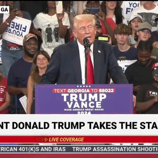 President Trump Takes the Stage to Thunderous Applause at Atlanta, Georgia Rally-“I…