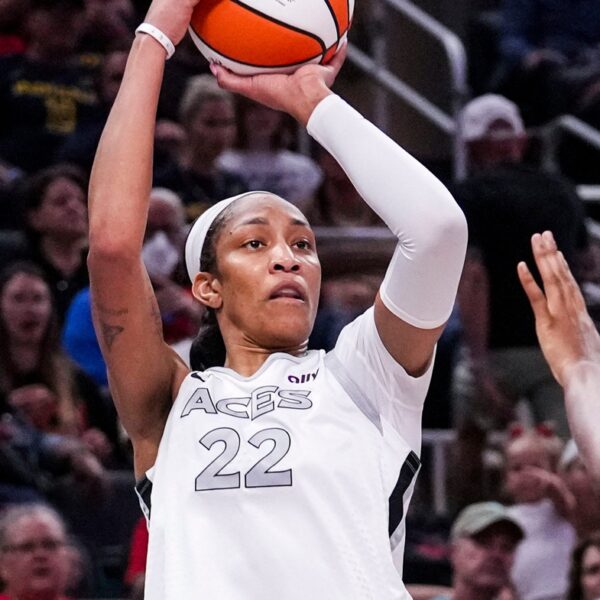 Aces’ A’ja Wilson breaks single-season scoring mark vs. Fever