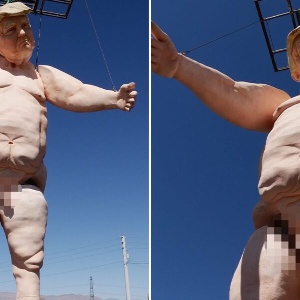 43-Foot-Tall Naked Donald Trump Towers Over Las Vegas Freeway