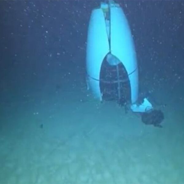 Eerie video exhibits Titan submersible tail cone on ocean ground