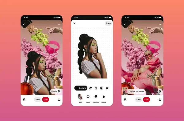 Pinterest Adds Collage Remix and Sharing Options