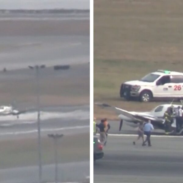 Small Plane Makes Impressive Emergency Landing On One Wheel, Video Shows