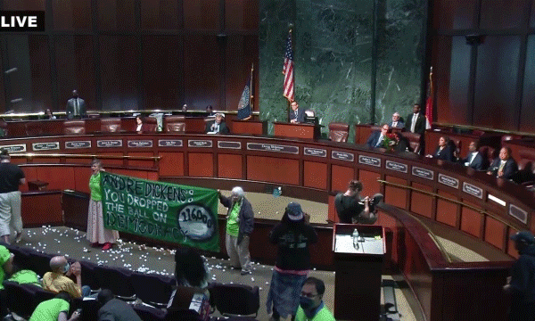 ‘Cop City’ protesters throw ping pong balls throughout Atlanta council assembly: ‘dropped…