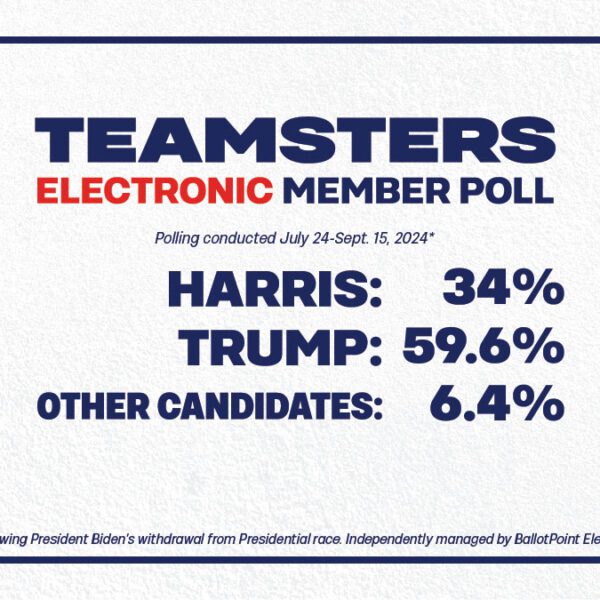 JUST IN: Teamsters Union Leaders Refuse to Endorse Kamala Harris as Majority…