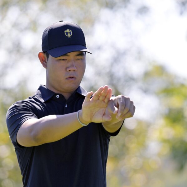 Tom Kim apologizes for locker injury after playoff loss