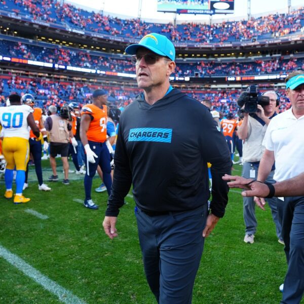 Chargers coach Jim Harbaugh briefly exits recreation on account of arrhythmia