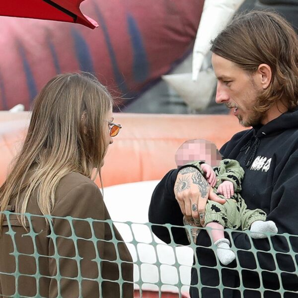 Frances Bean Cobain and Riley Hawk Take Newborn Son to Pumpkin Patch