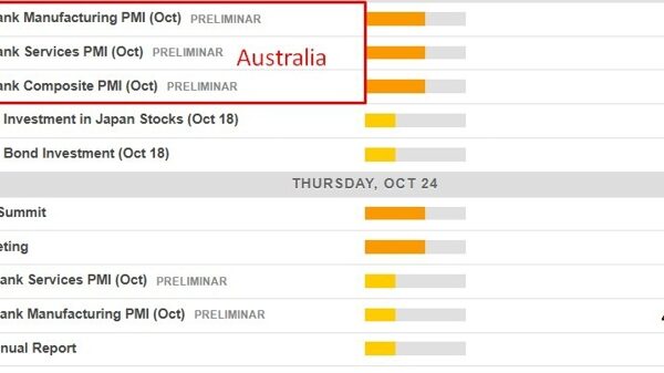 Economic calendar in Asia Thursday, October 24, 2024 – preliminary PMIs (October)