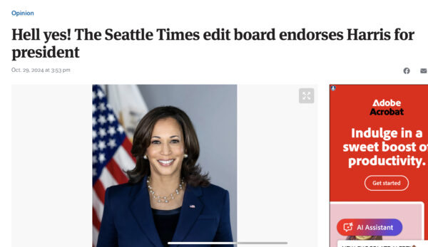 The Seattle Times Endorses Kamala Harris and Raises Questions about Billionaire-Owned Papers