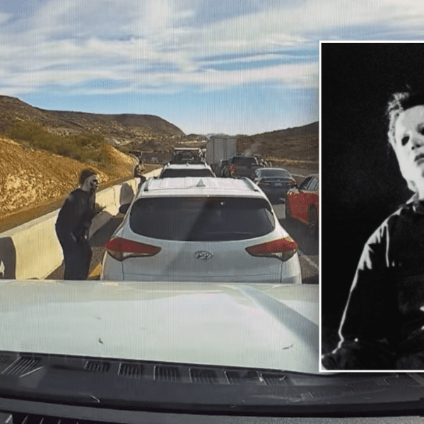 Man dressed up as Michael Myers from ‘Halloween’ scares Arizona drivers: video