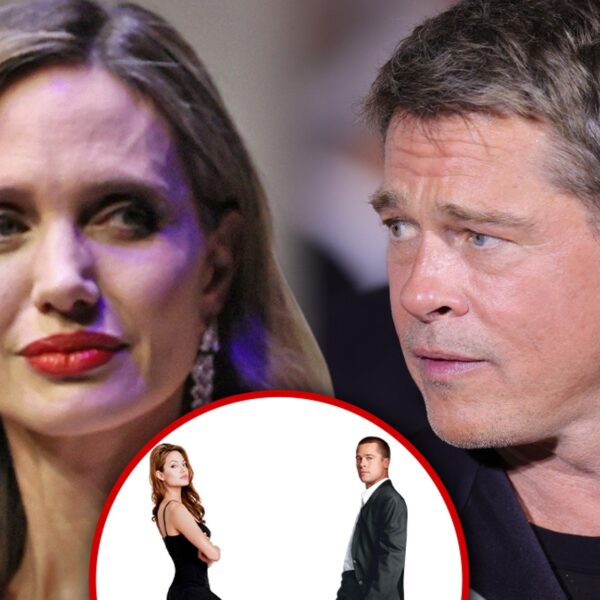 Angelina Jolie Can’t Escape Brad Pitt, Signs Fan’s ‘Mr. & Mrs. Smith’…