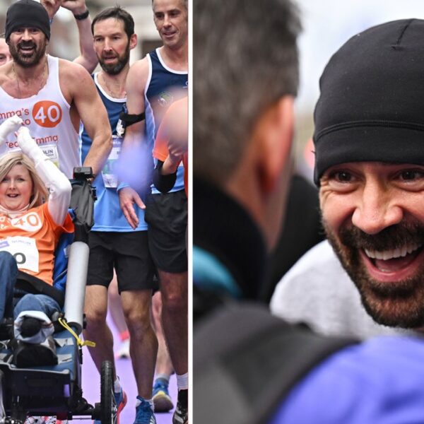 Colin Farrell completes Dublin marathon whereas pushing pal in a wheelchair, raises…