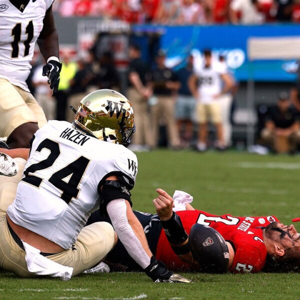 NC State quarterback Grayson McCall carted off the sphere after scary hit…