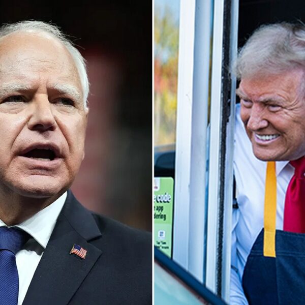 Walz taunts Trump over McDonald’s look, says Harris ‘truly labored’ at one