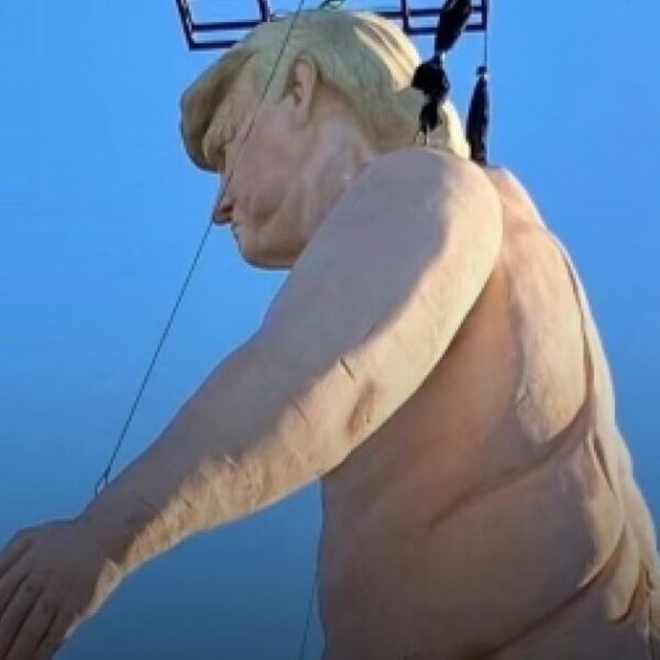 WTH? Detroit Free Press Shares Disgusting Photo of Naked Trump Sculpture In…