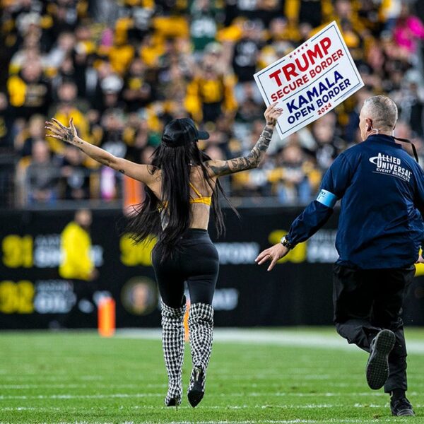 Woman runs onto Steelers’ subject with pro-Trump signal as former president attends…