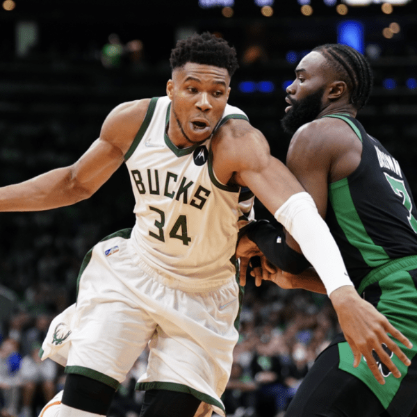 Nike Cowers Behind Giannis Antetokounmpo To Take Shot at Jaylen Brown