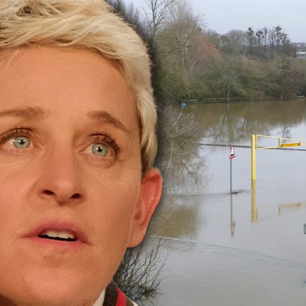 Ellen DeGeneres Barely Escapes Massive Flood in England