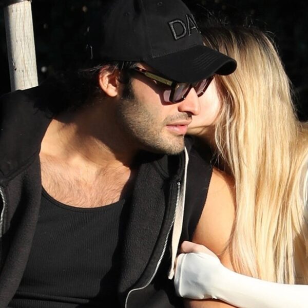 Sam Asghari and GF Brooke Irvine Pack on PDA During Lunch Date