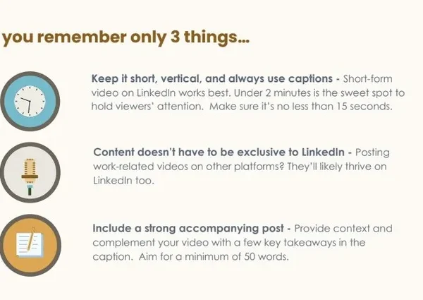 LinkedIn Provides Tips on Posting Short-Form Video within the App [Infographic]