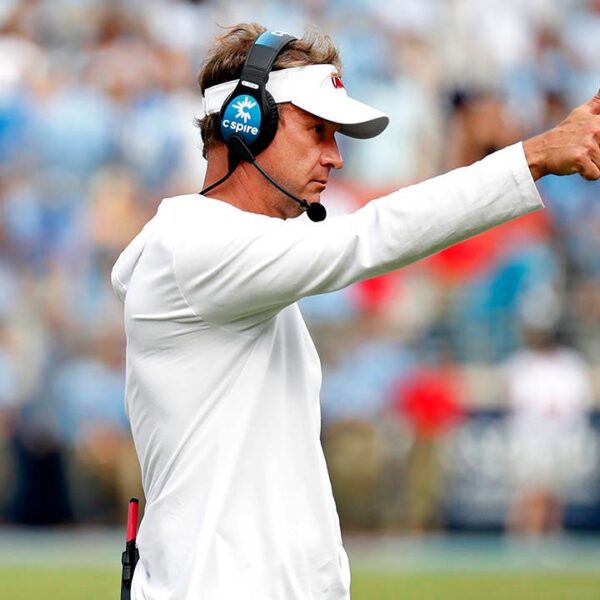 Ole Miss coach Lane Kiffin jokingly thanks ESPN host for taking part…