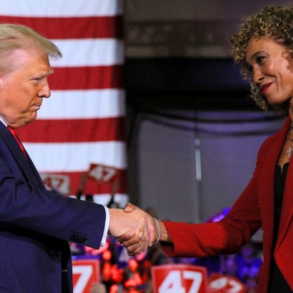 Ex-ESPN star Sage Steele sports activities MAGA-inspired necklace at UFC 309