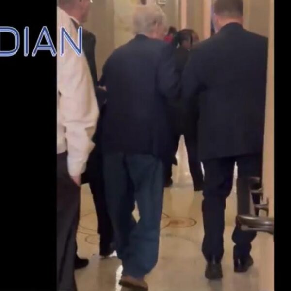 WATCH: Shocking Video Shows Mitch McConnell Can Barely Walk After His Fall…