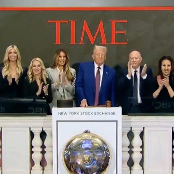 Chants of “USA!” Break Out as President Trump Rings Opening Bell at…