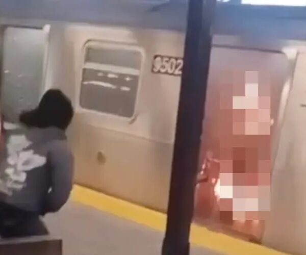 Horrific Video Shows Man Sitting on Bench Watching Woman Burn to Death…