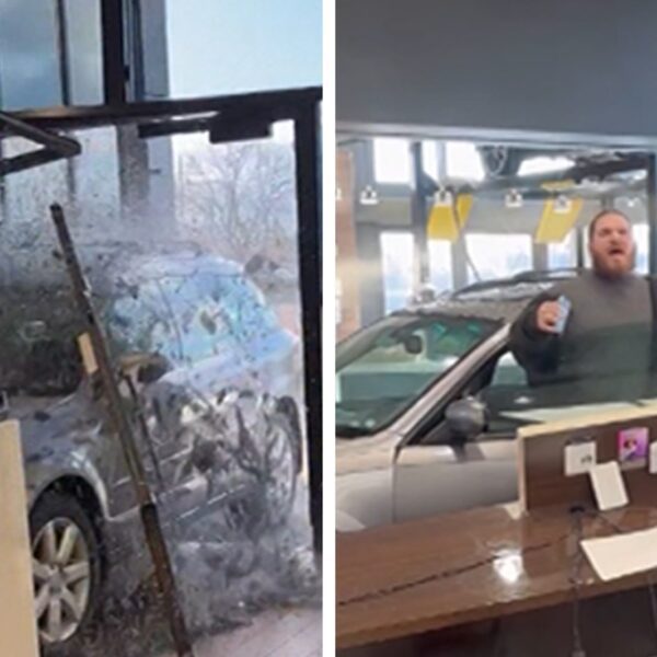 Angry Customer Crashes Into Utah Dealership Over Refund Dispute, On Camera