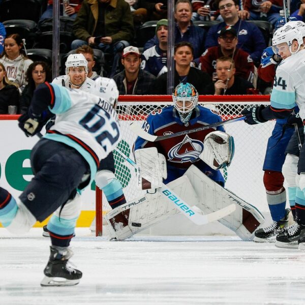 Joel Kiviranta’s hat trick carries Avs over Kraken