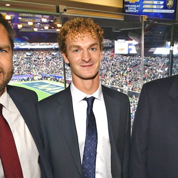 Donald Trump, J.D. Vance Pose with Daniel Penny at Army-Navy Football Game