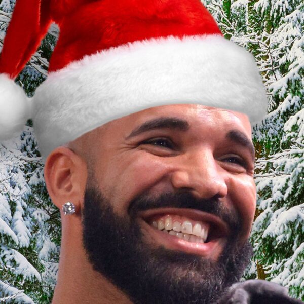 Drake Poses in Massive Faux Fur Coat for Christmas Photos