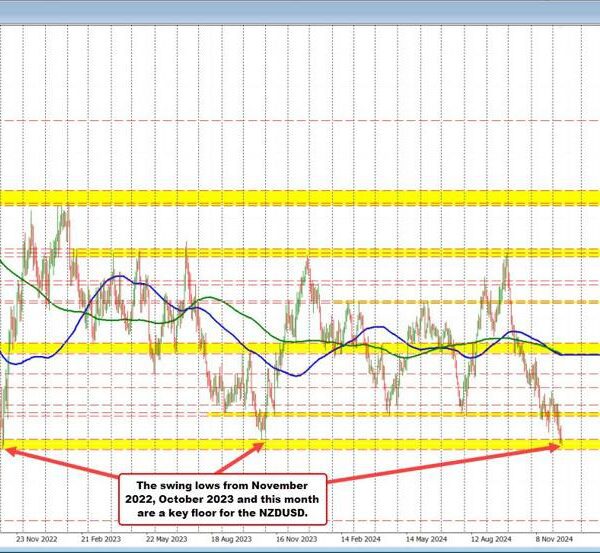 NZDUSD is testing swing lows from 2022 and 2023 . Can the…