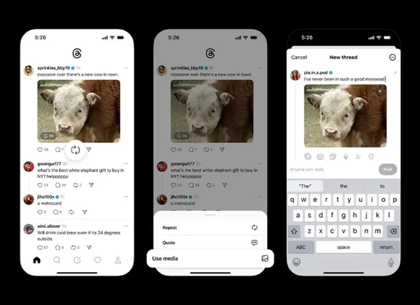 Threads Adds New Way to Re-Share Media While Crediting the Creator
