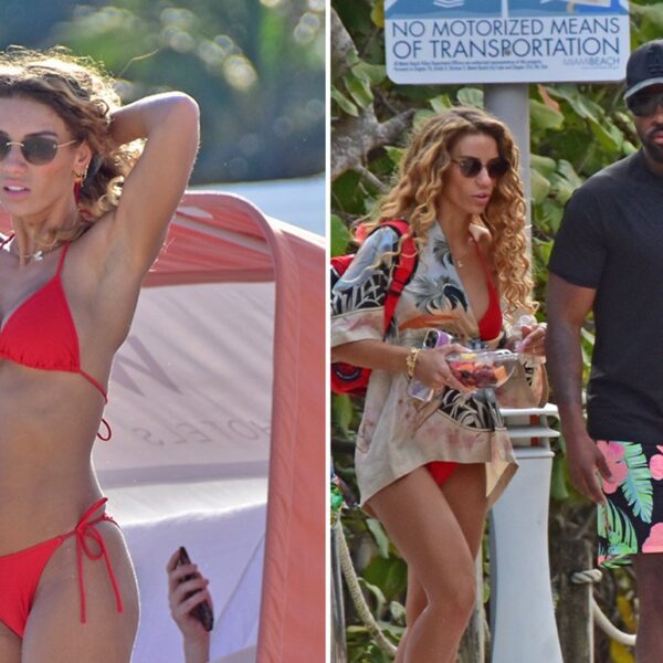 Jason Derulo’s Ex Jena Frumes Wears Red Bikini During Family Beach Day