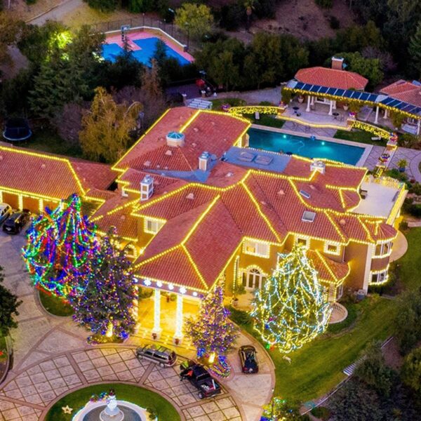 Famous Celebrity Houses Decked Out For Christmas, See Their Light Displays