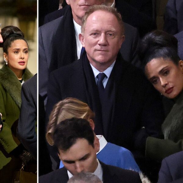 Salma Hayek, billionaire husband attend Notre Dame reopening