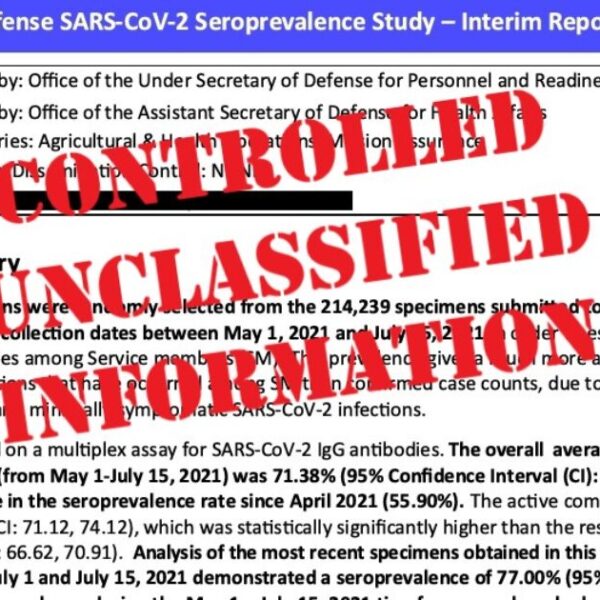 COVID-19 Seroprevalence Study: For Official Department of Defense Use Only…Until Now |…