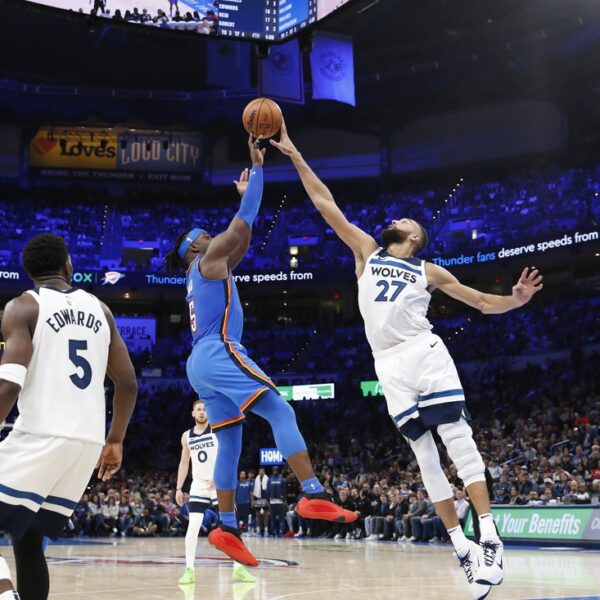 NBA roundup: Thunder high Wolves, push win streak to 12