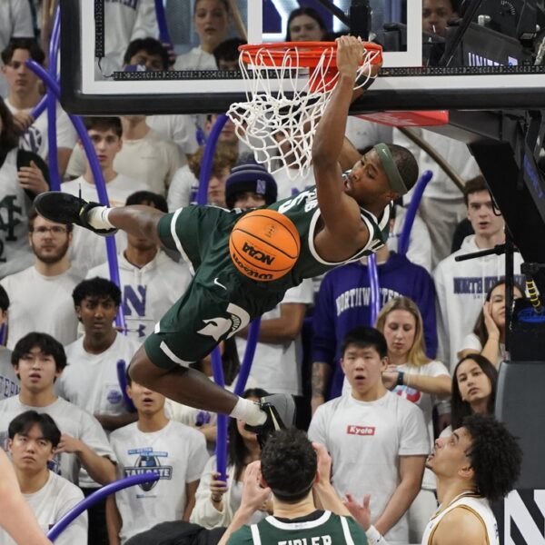 No. 16 Michigan State tops Northwestern, takes win streak to 9