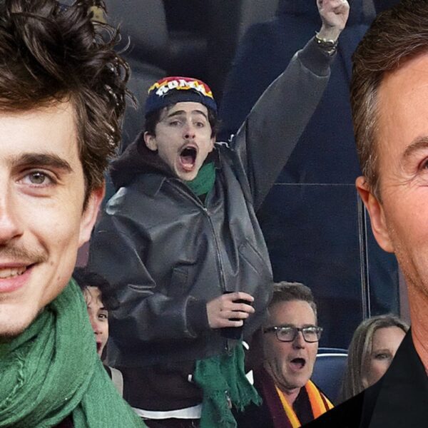 Timothée Chalamet and Edward Norton Cheer at Soccer Game in Italy