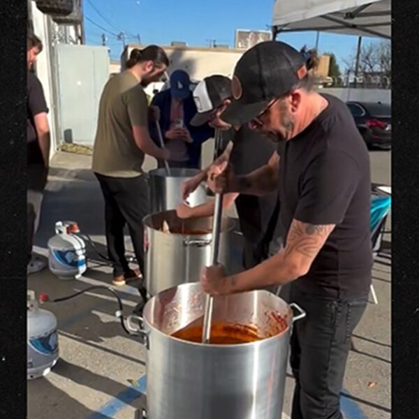 Dave Grohl Whips Up Chili for Firefighters & Families Affected by Wildfires