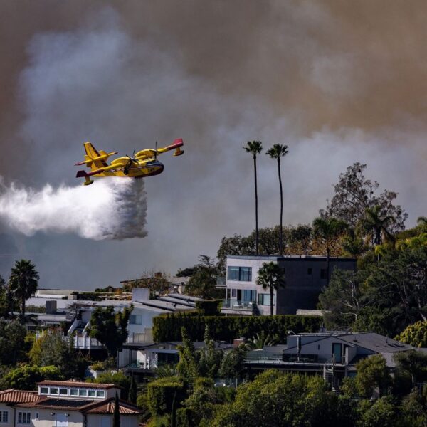 A drone punched a gap into an LA firefighting airplane