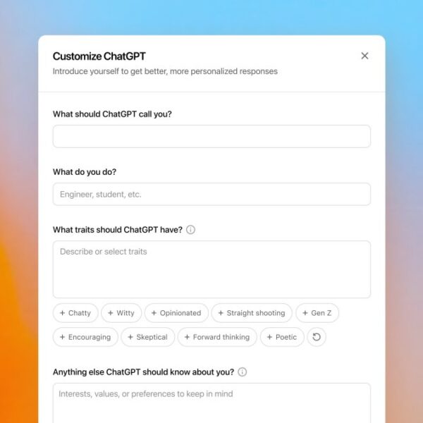 ChatGPT’s latest function lets customers assign it traits like ‘chatty’ and ‘Gen…