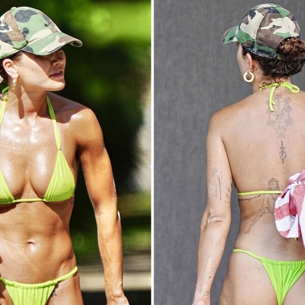 Rita Ora Shows Off Body in Skimpy Green Bikini on Vacation in…