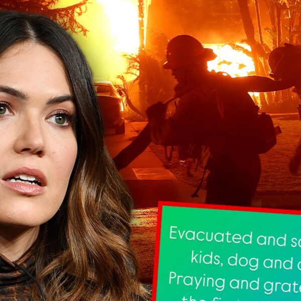 Mandy Moore Evacuates With Kids & Pets, Unsure If Home’s Still Standing…