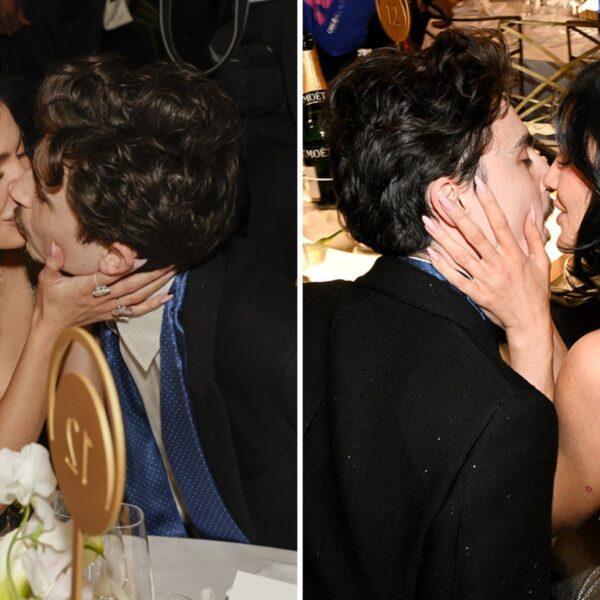 Kylie Jenner and Timothée Chalamet Share Big Kiss During Golden Globes