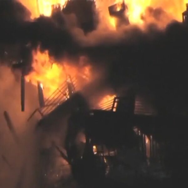 Studio City House Engulfed in Flames Crumbles On Live TV, Video