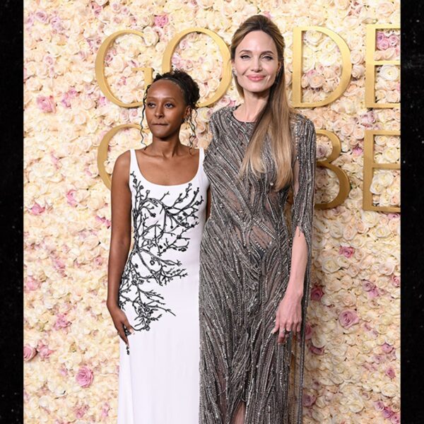 Angelina Jolie Attends Golden Globes with Daughter Zahara